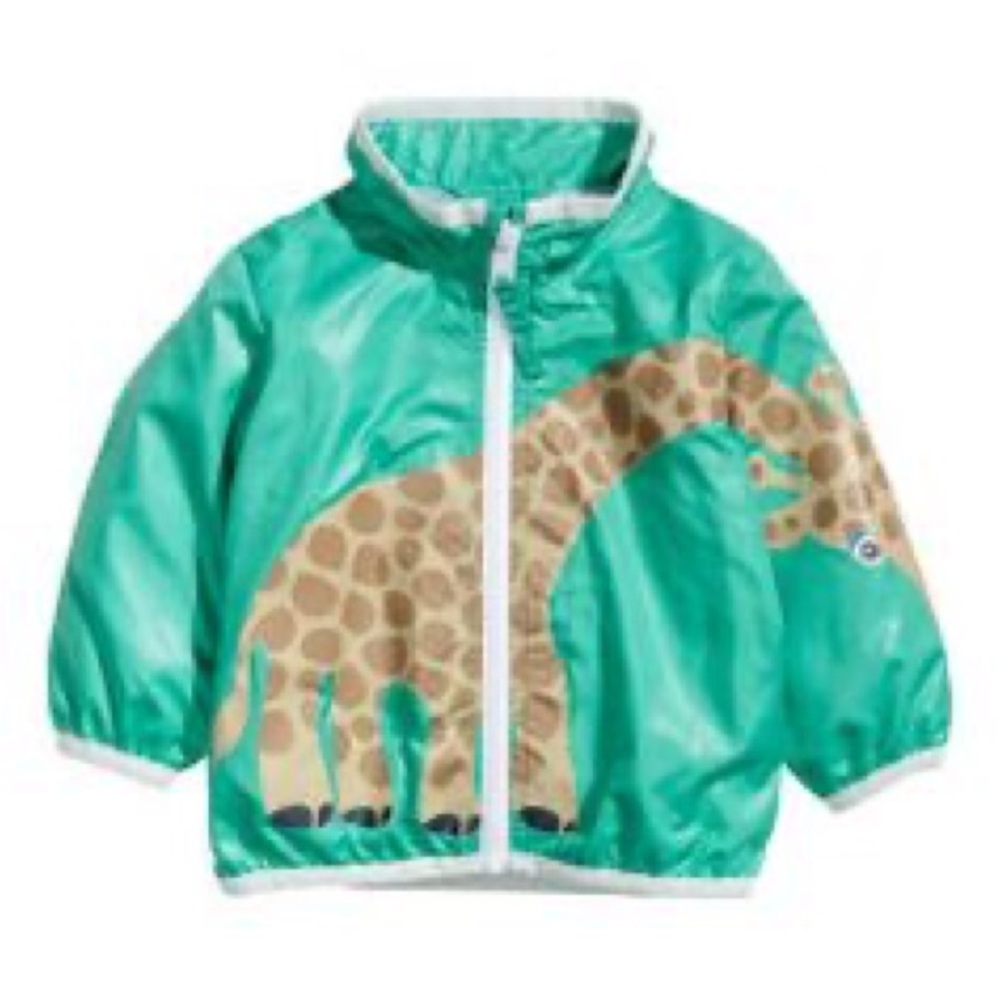 H&M Green Jacket with Giraffe Design